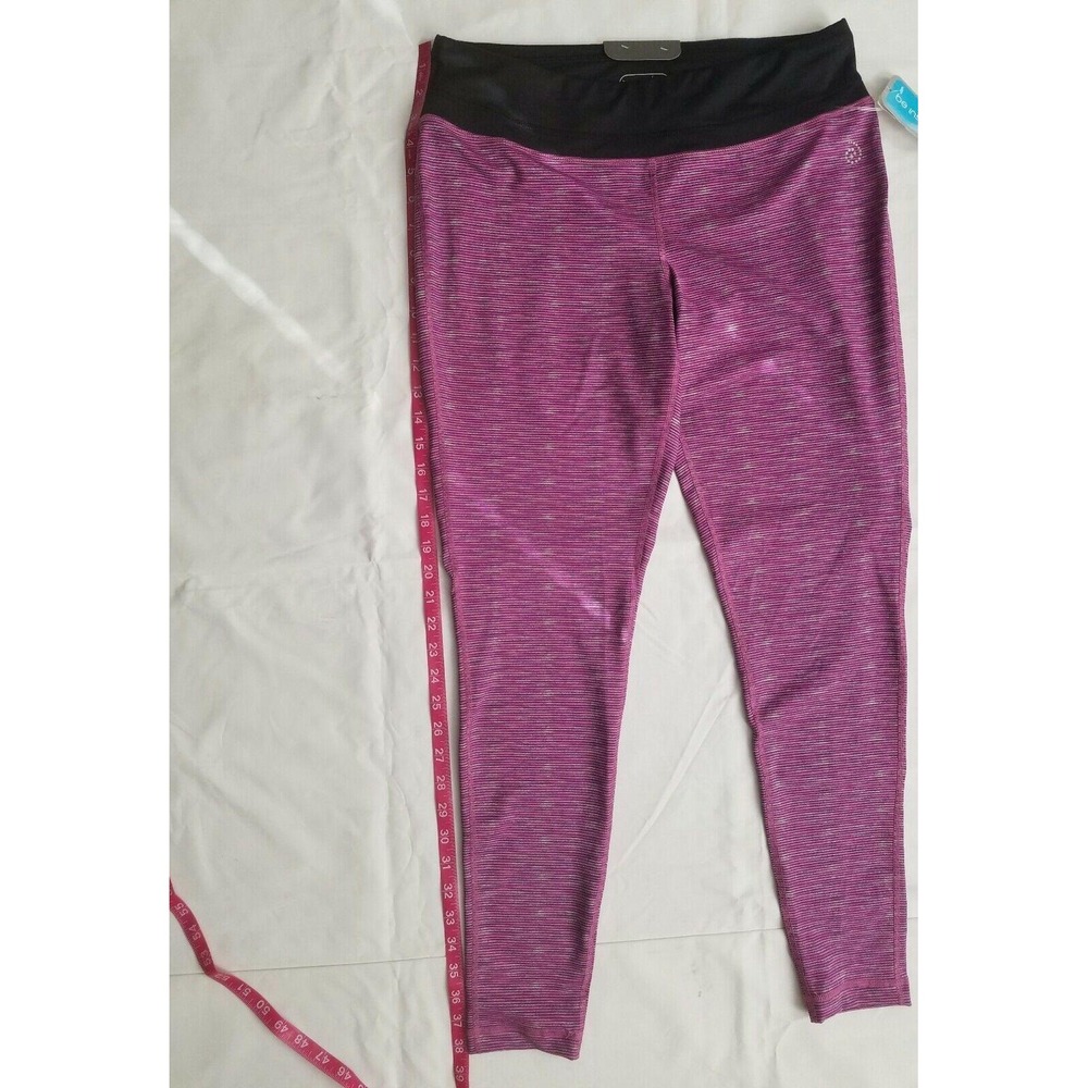 Be Inspired Pink/Black Athletic Performance Quick Dry Tight Fit Leggings Large - Picture 13 of 15